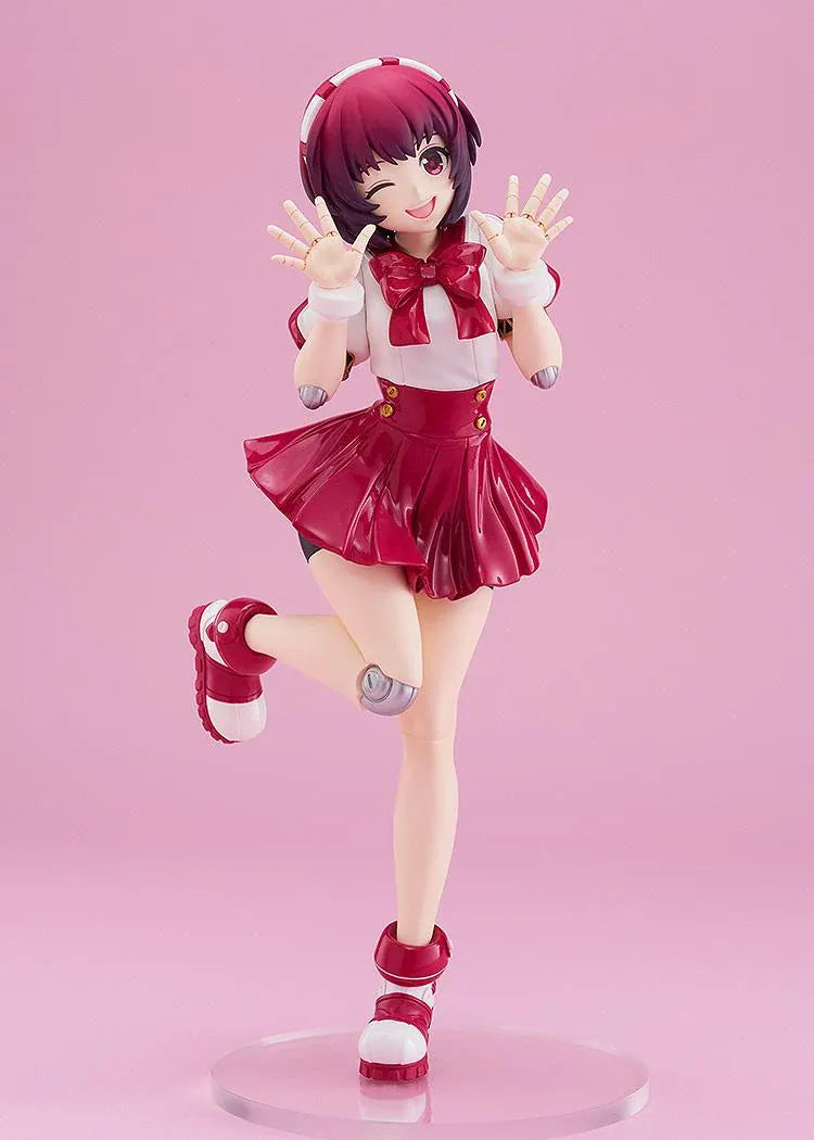 VA-11 HALL-A POP UP PARADE Dorothy Haze L Size Figure in a glossy red and white outfit with a cheerful winking pose