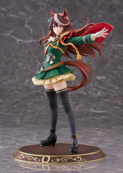 Uma Musume Pretty Derby Symboli Rudolf Signature Racewear Ver 1/7 scale figure wearing green uniform with red cape.