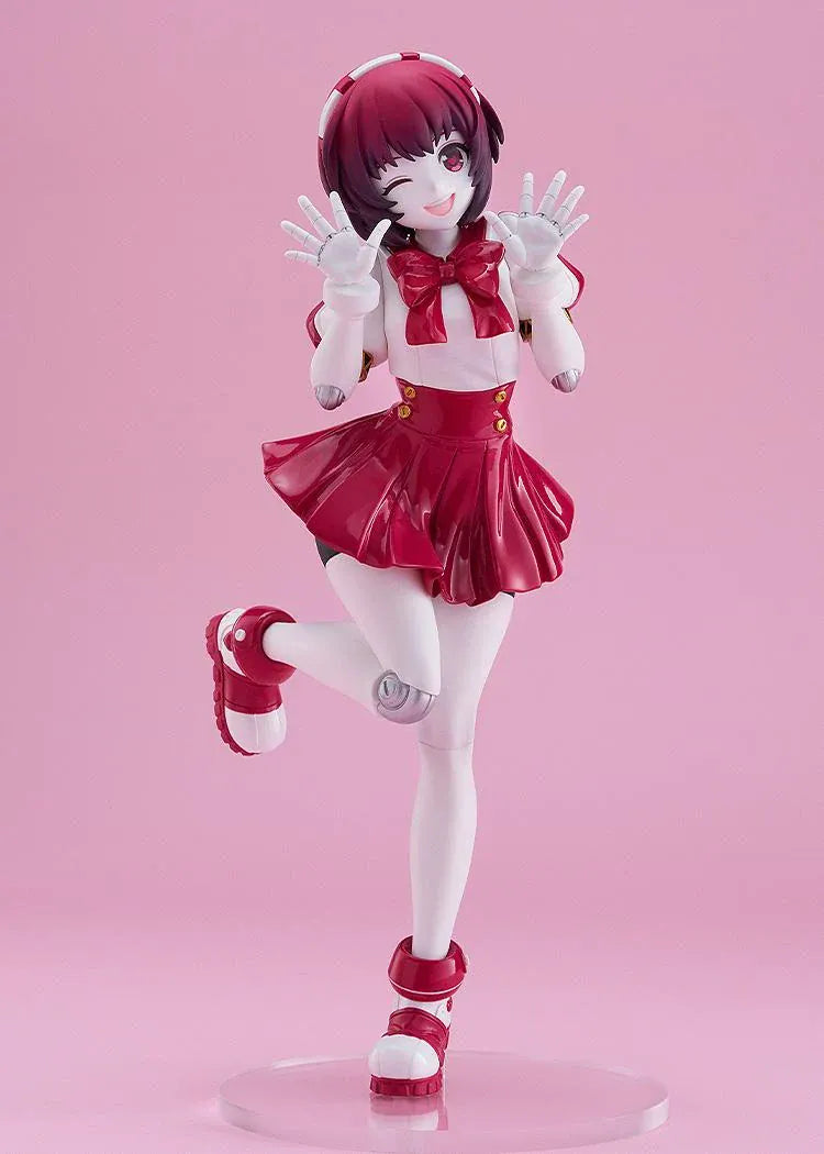 VA-11 HALL-A POP UP PARADE Dorothy Haze Another Skin Ver. L Size Figure in a glossy red and white outfit with a playful winking pose