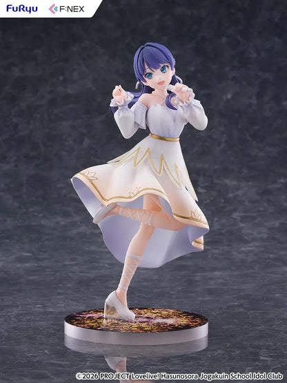 Love Live Hasunosora Girls' High School Idol Club Sayaka Murano 1/7 Scale Figure in white idol dress with flowing blue hair