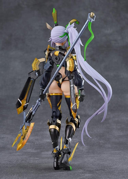 BUNNY SUIT PLANNING figma Silva Barrelline Figure featuring Silva with lavender hair, black-and-gold armored bunny suit, mechanical armor details, and large weapon accessory.