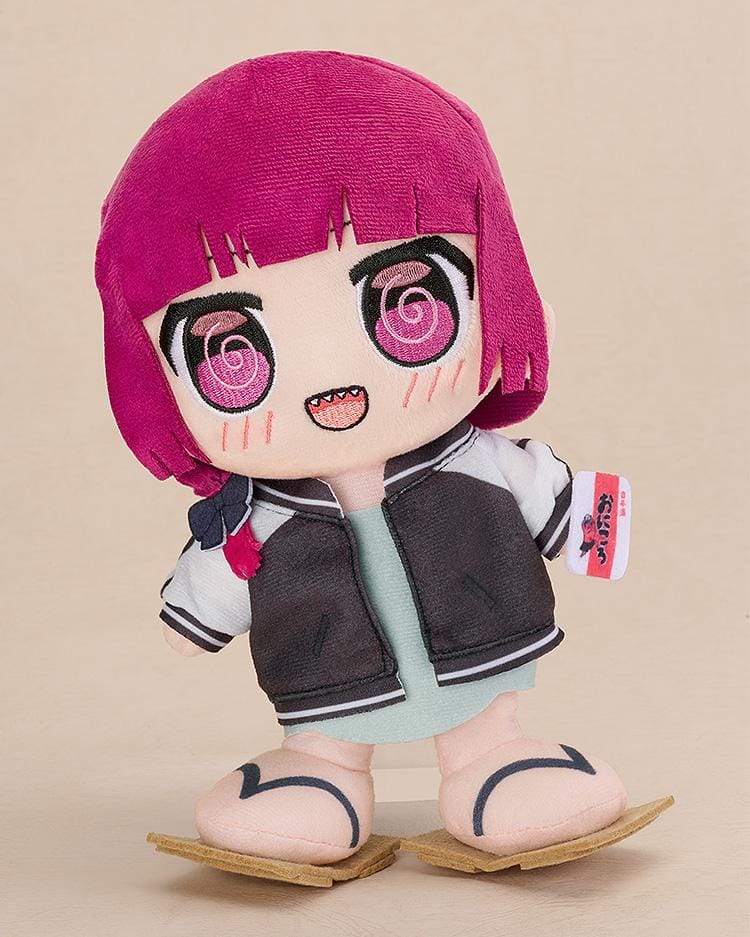 Bocchi the Rock Kuripan Kikuri Hiroi plushie sitting chibi plush with pink hair and accessories