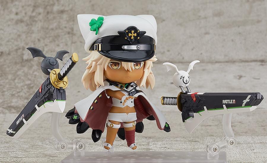GUILTY GEAR STRIVE Nendoroid Ramlethal Valentine Figure rerelease with white outfit hat and two massive floating swords