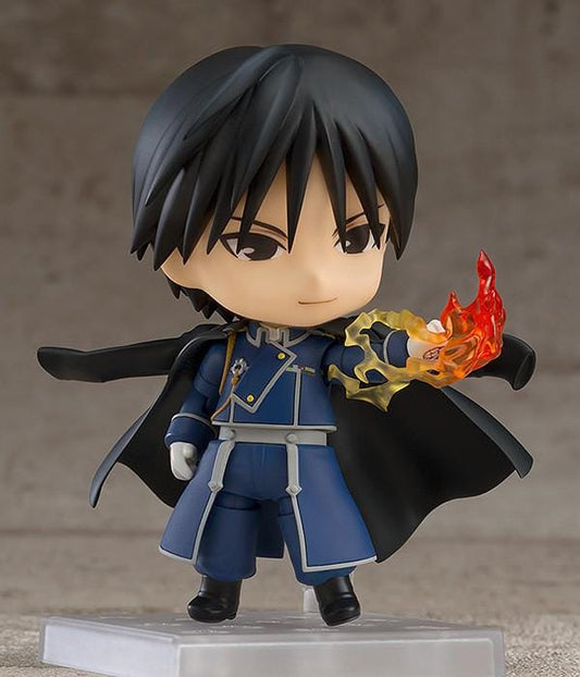 Fullmetal Alchemist Brotherhood Nendoroid Roy Mustang rerelease figure wearing Amestrian military uniform and alchemy glove