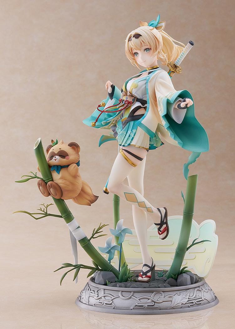 Hololive Production Iroha Kazama 1/7 scale figure standing on bamboo-themed base with detailed kimono outfit.