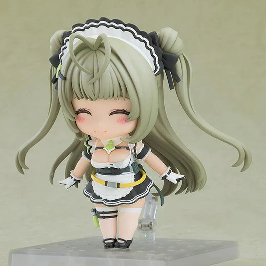 Goddess of Victory Nikke Nendoroid No.2922 Soda chibi figure in maid outfit with long twin tails and purple eyes