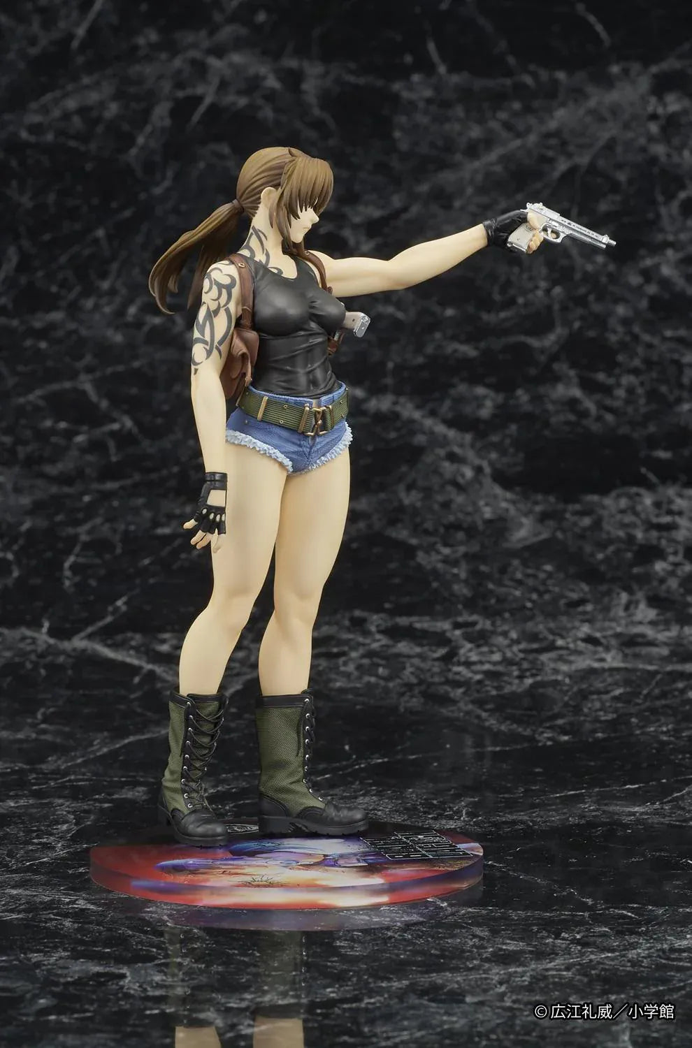 Revy Black Lagoon DIGSTA figure aiming pistol in action pose with detailed outfit