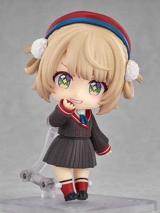 Shigure Ui Nendoroid Shigure Ui Standard Outfit Ver. Figure featuring Shigure Ui in a chibi-style design with blonde hair, school-uniform-inspired outfit, hat, and umbrella accessory.