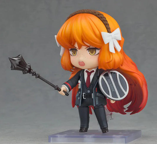 Limbus Company Ishmael Nendoroid figure with orange hair, combat uniform, weapon, and shield accessories