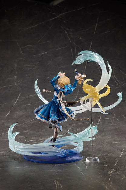 Honkai Star Rail x Fate stay night Unlimited Blade Works Saber 1/7 scale figure with blue outfit sword and translucent effect parts