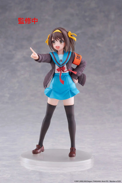 The Melancholy of Haruhi Suzumiya Haruhi Suzumiya Coreful Figure in school uniform with yellow headband and SOS Brigade armband