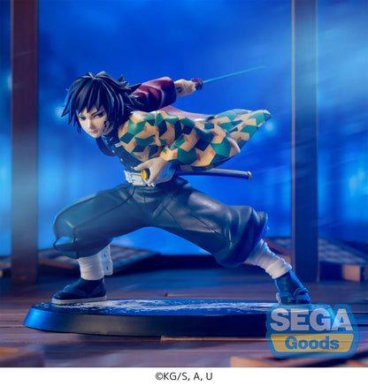 Demon Slayer Kimetsu no Yaiba Luminasta Giyu Tomioka Awakening Figure in dynamic sword pose with water-inspired display base