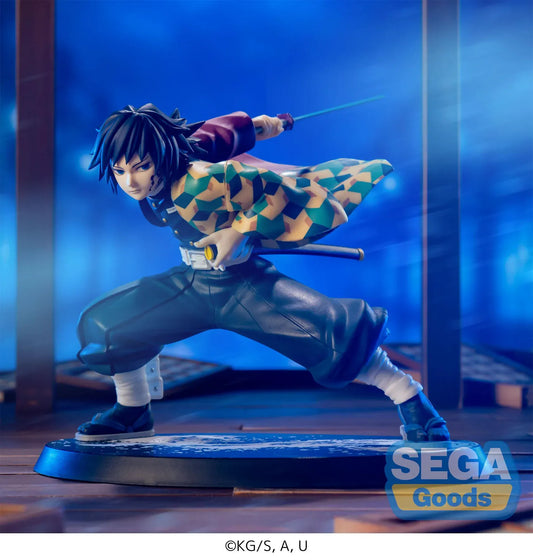 Demon Slayer Kimetsu no Yaiba Luminasta Giyu Tomioka Awakening Figure in dynamic sword pose with water-inspired display base