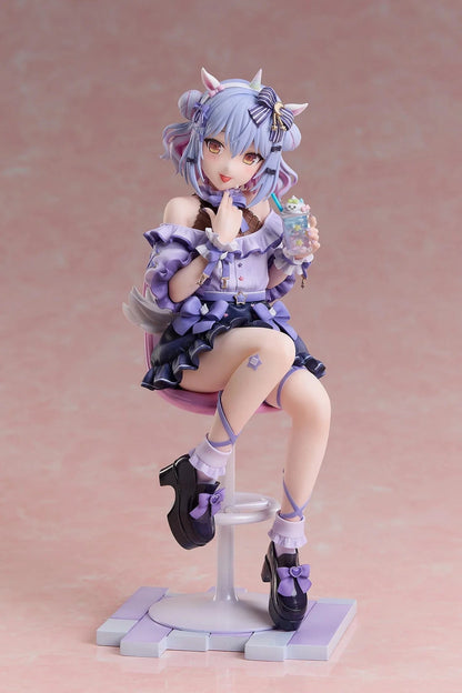 NoriPro Inuyama Tamaki Unicorn Jirai Style 1/7 Scale Figure sitting on chair holding drink