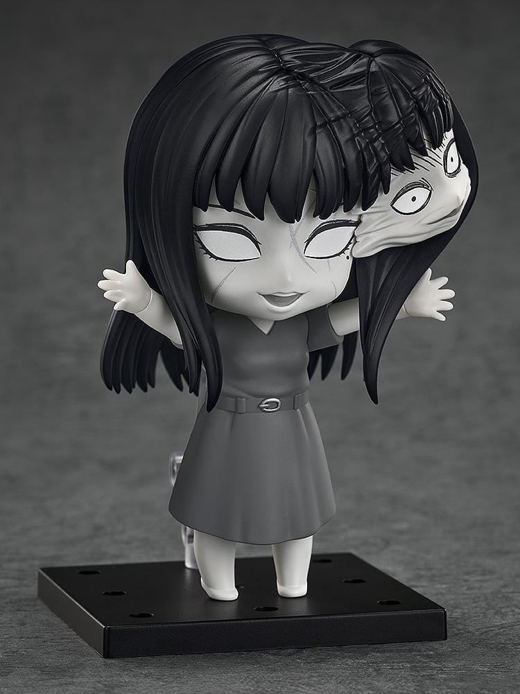 Junji Ito Maniac Nendoroid Tomie chibi horror figure with long black hair and monochrome dress