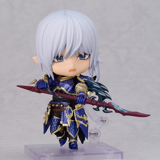 Final Fantasy XIV Nendoroid Estinien figure wearing dragoon armor and holding his signature lance