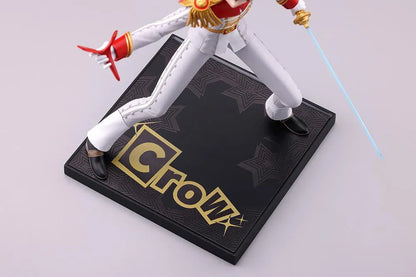 Persona 5 Royal Oshi Works Crow figure featuring Crow in his white Phantom Thief outfit holding his saber and signature red mask