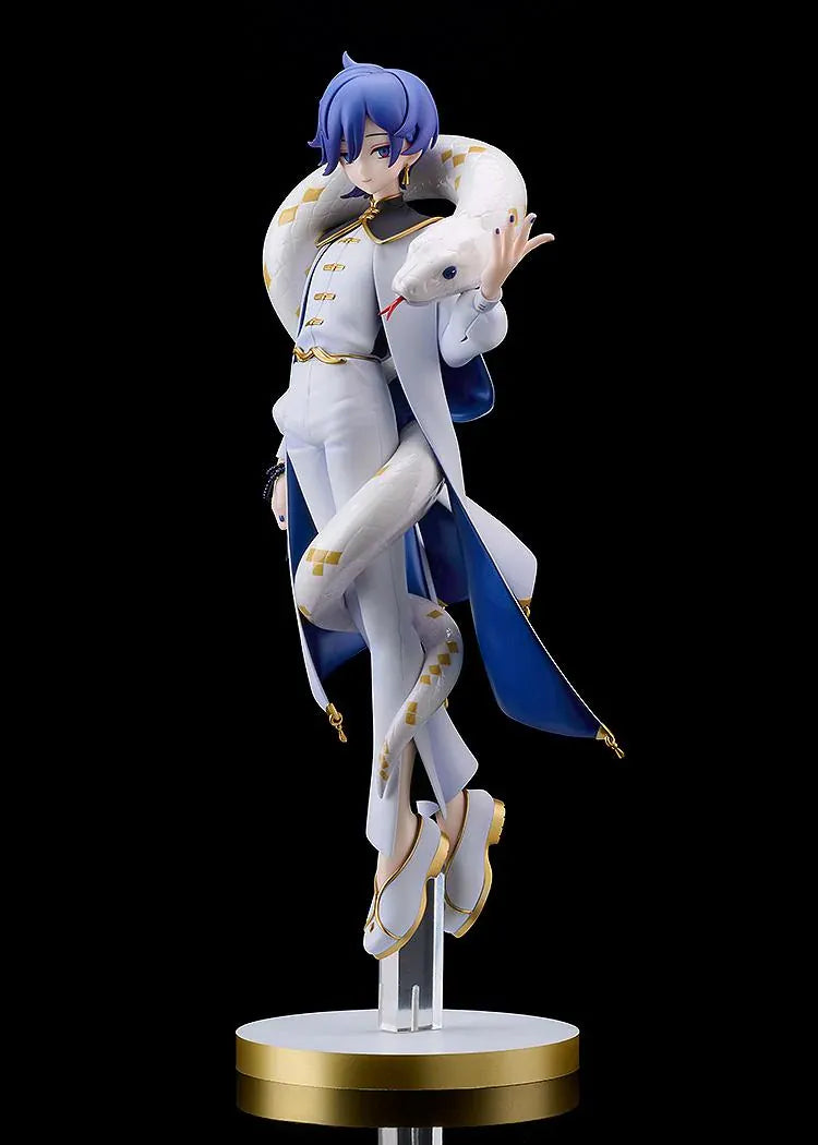 KAITO Chinese Style Ver. 1/7 scale figure wearing an elegant white and blue outfit with gold accents and a large white snake.