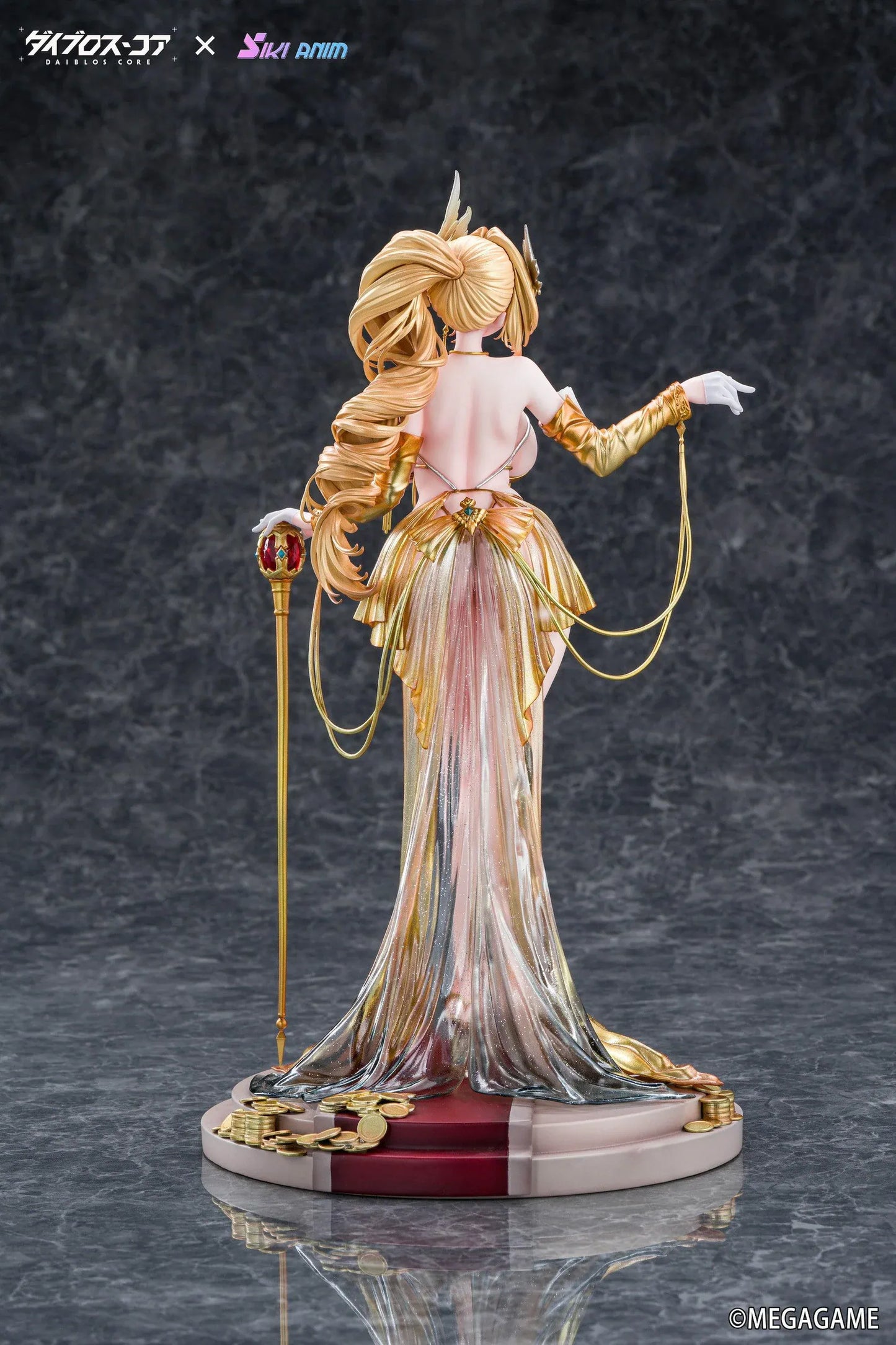 Daiblos Core Lobera Hot Passion Night Ver. 1/6 Scale Figure wearing an ornate gold outfit with jeweled accessories and decorative staff
