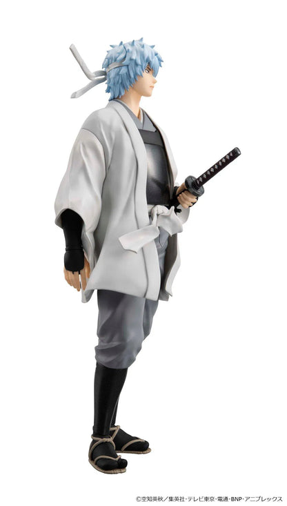 Gintama G.E.M. Carat Series Gintoki Sakata Joi-Shishi Ver. figure wearing traditional white and gray attire with a katana