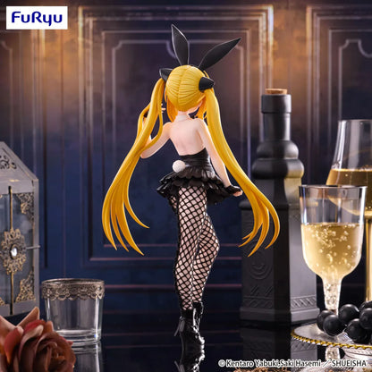 To Love-Ru Darkness BiCute Bunnies Golden Darkness Figure by FuRyu featuring Yami in a black bunny outfit with long blonde hair and red eyes.