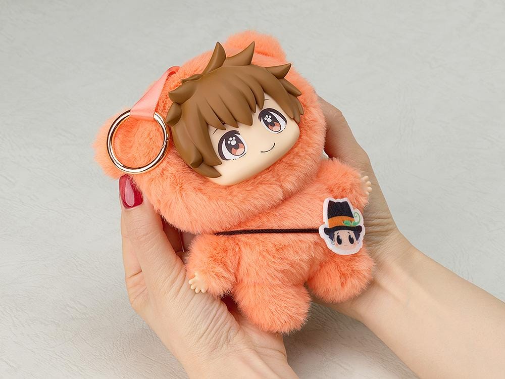 REBORN! Kigurumi Mascot Tsunayoshi Sawada wearing a fluffy orange costume with an attached Reborn pouch.