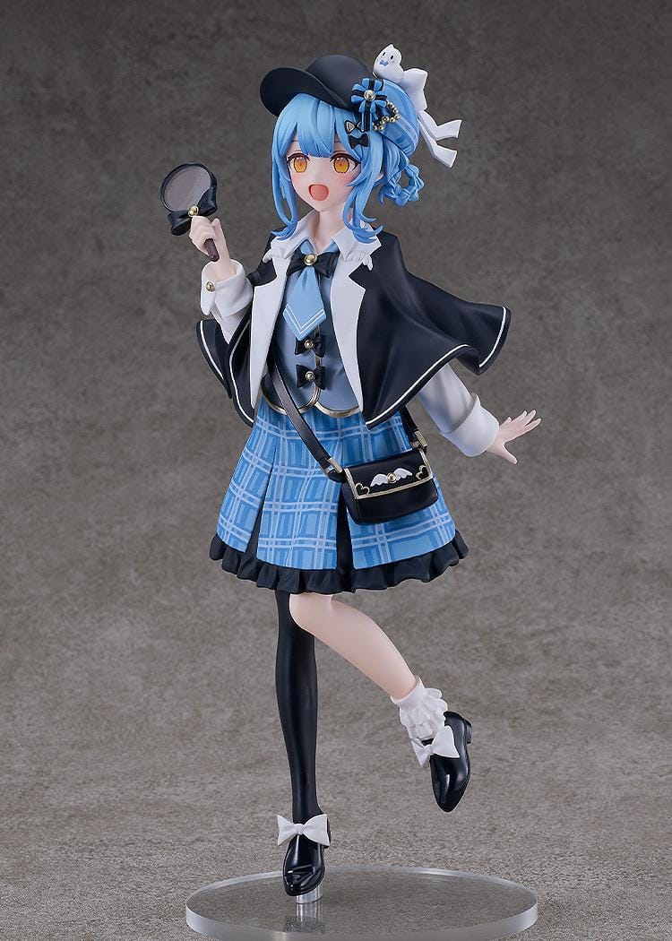 Magical Girl Witch Trials POP UP PARADE Sherry Tachibana L Size Figure with blue hair, plaid skirt, black cap, and handheld mirror