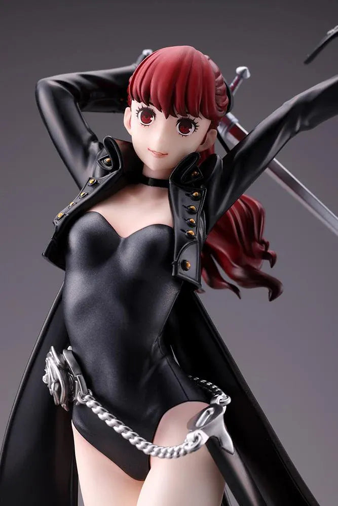 Persona 5 Royal Oshi Works Violet figure featuring Violet in her Phantom Thief outfit wielding her rapier in a dynamic action pose