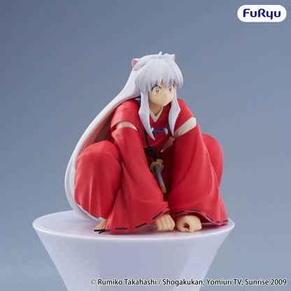 InuYasha Inuyasha Vol. 2 Noodle Stopper Figure featuring Inuyasha in his red robe with silver hair and dog ears seated on a display bowl.
