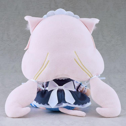 Nekopara Sekai Connect Chocopuni Plushie Vanilla with white hair, cat ears, and maid outfit