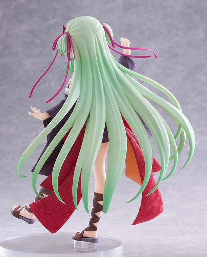 Senkoi Manbana POP UP PARADE Murasame L Size Figure featuring Murasame with long mint-green hair, kimono-style outfit, flowing sleeves, and butterfly hair accessory.