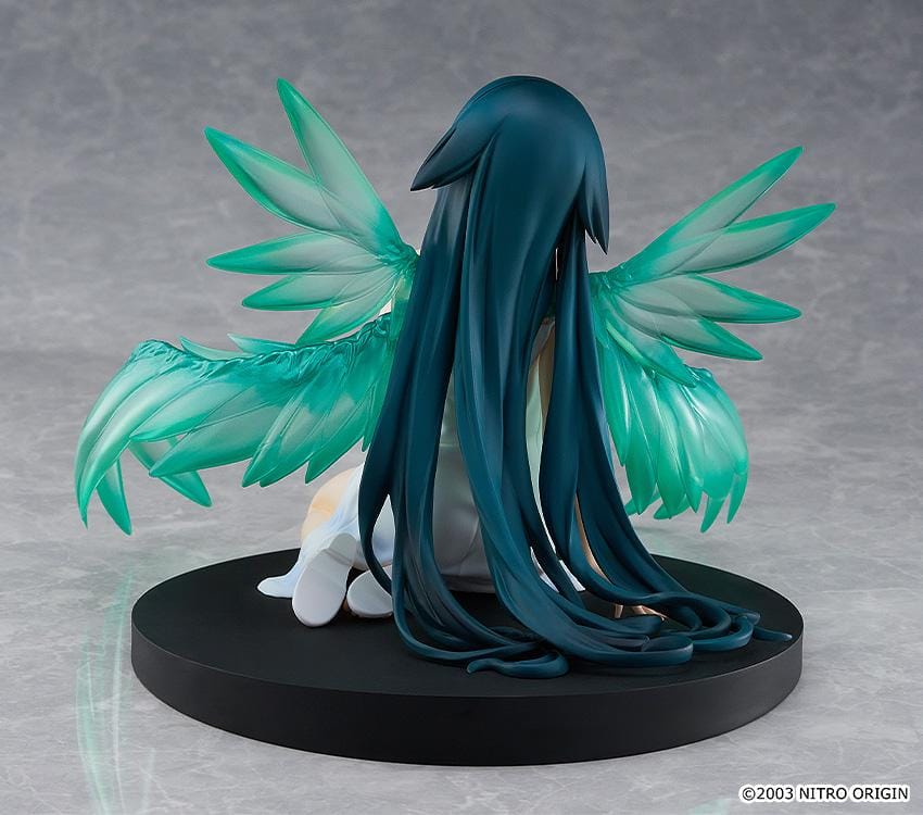 The Song of Saya POP UP PARADE Saya L Size Figure rerelease featuring Saya in a white dress with large translucent green wings