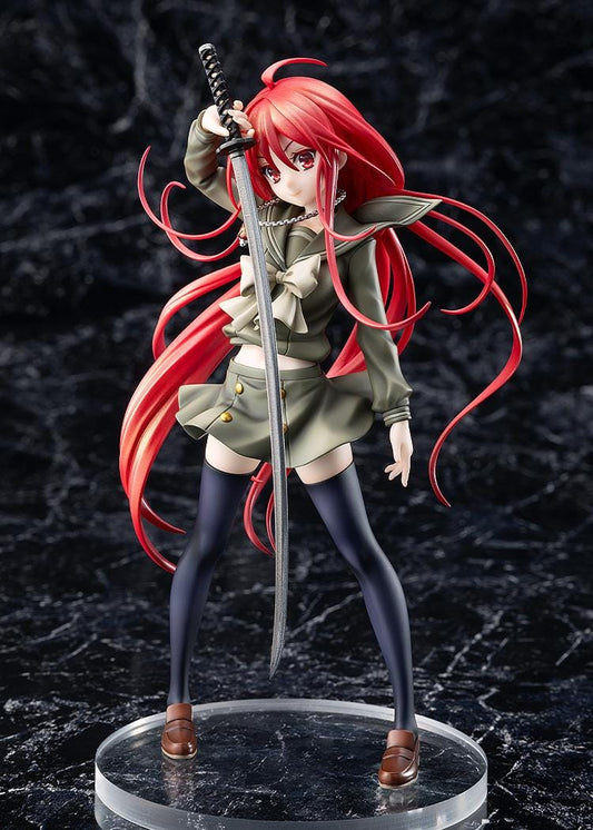 Shakugan no Shana Shana Light Novel Non-scale Figure illustration by Noizi Ito with red hair, school uniform, sword, and confident pose