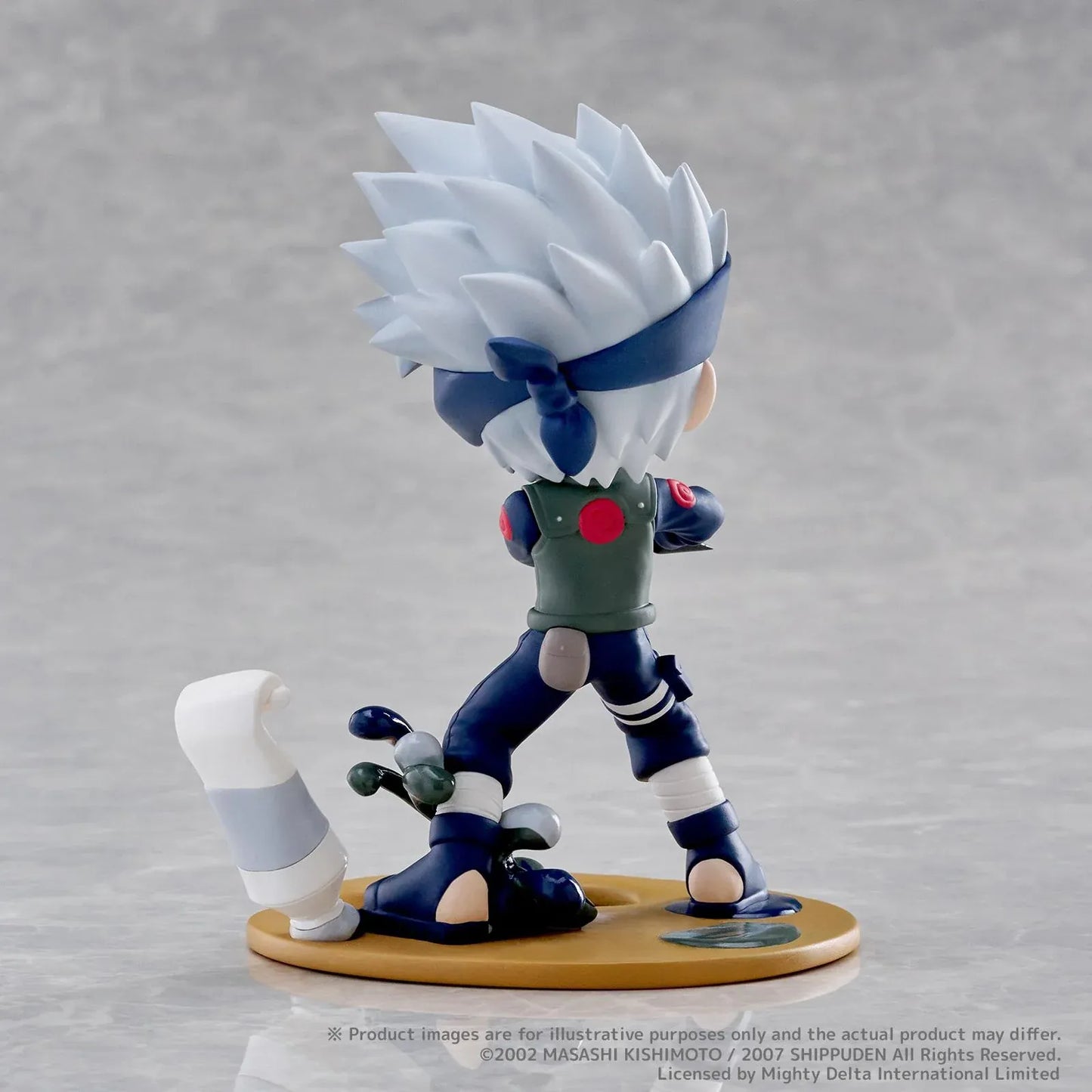 Naruto Shippuden PalVerse Pale Kakashi Hatake Figure in ninja outfit with paint-themed display base