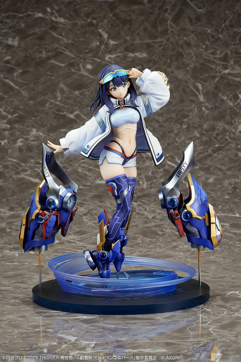 Gridman Universe Rikka Takarada AXGRIT Ver. 1/7 Scale Figure with futuristic armor and mechanical base