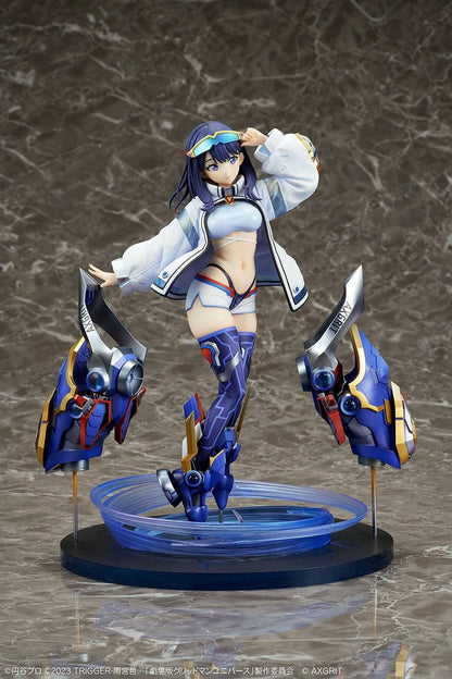Gridman Universe Rikka Takarada AXGRIT Ver. 1/7 Scale Figure with futuristic armor and mechanical base