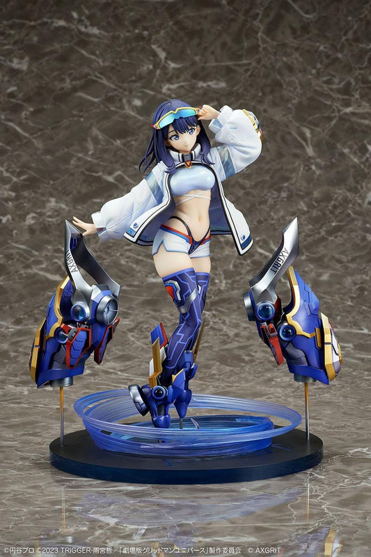 Gridman Universe Rikka Takarada AXGRIT Ver. 1/7 Scale Figure with futuristic armor and mechanical base