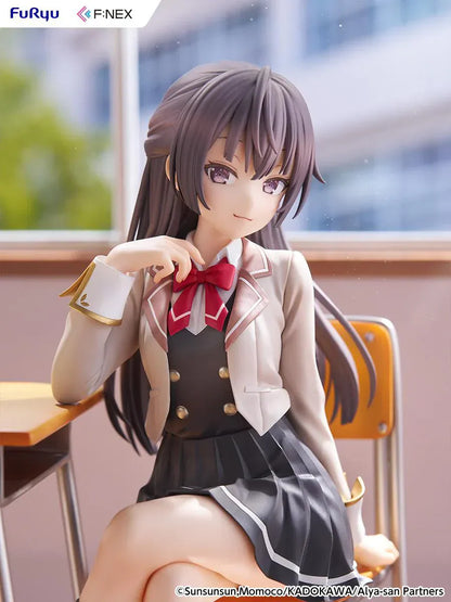 Alya Sometimes Hides Her Feelings in Russian Yuki Suou 1/7 scale figure sitting at a classroom desk in school uniform with crossed legs