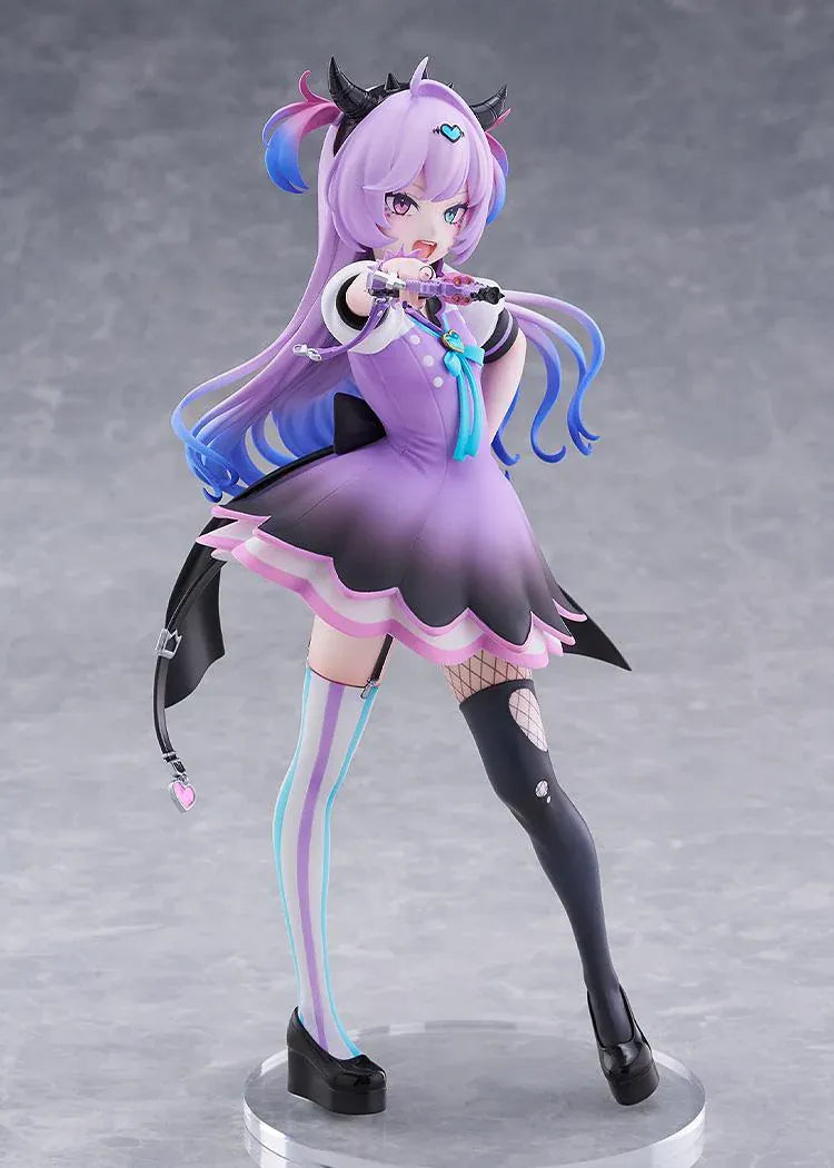 NEEDY GIRL OVERDOSE Purple Lollipop 1/7 scale figure featuring a dynamic pose, gradient purple hair, and a detailed pastel outfit