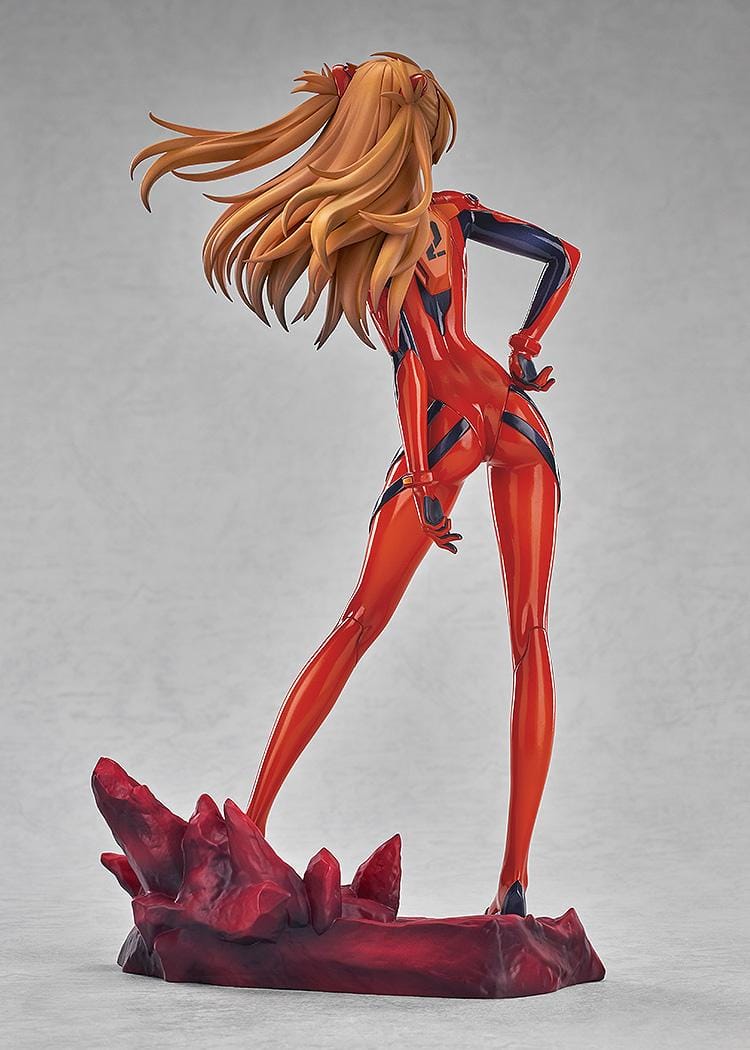 Rebuild of Evangelion Asuka Shikinami Langley 1/7 scale figure in red plugsuit standing on battle-style base