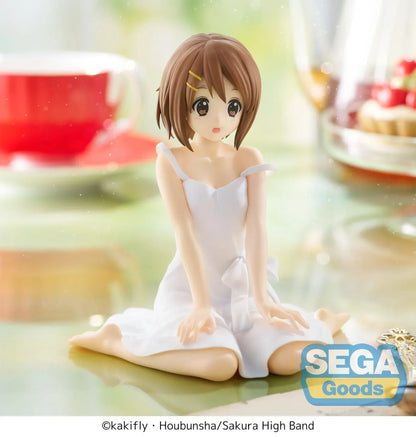 Yui Hirasawa Yumemirize figure seated in white outfit from K-ON! anime