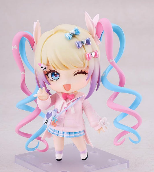 Needy Streamer Overload Nendoroid No.2869 OMGKawaiiAngel (Outing Ver.) figure featuring pastel twin-tails and pink plush accessory