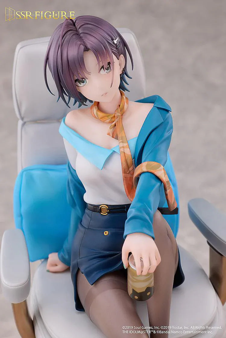 THE IDOLM@STER SHINY COLORS x Mahjong Soul Toru Asakura Effortless Work Ver. 1/7 Scale Figure Rerun featuring Toru seated in a chair with a stylish office-inspired outfit and display base.