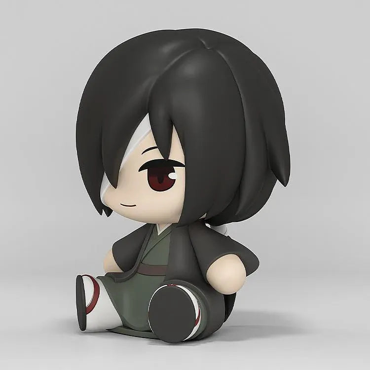 Seiji Matoba Huggy Good Smile figure seated in a traditional dark outfit with long black hair covering his right eye.