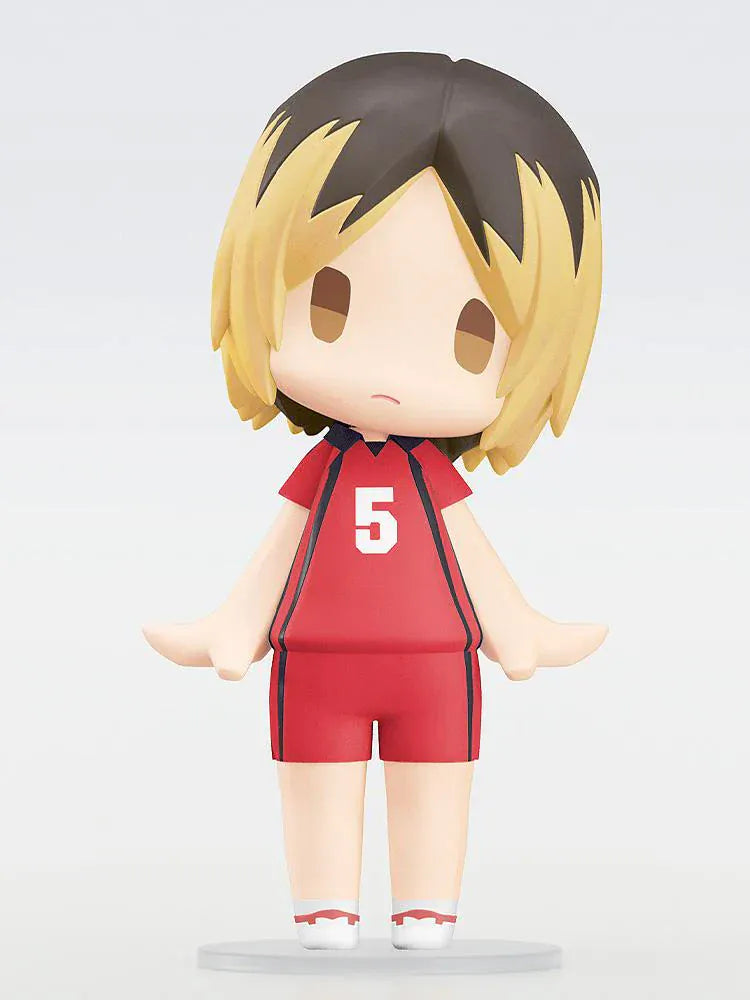 Chibi Kenma Kozume Hello! Good Smile figure in red Nekoma volleyball uniform.