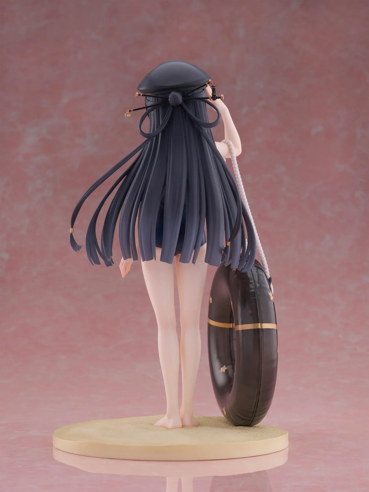 Maitetsu Last Run Hachiroku School Swimsuit Ver. 1/6 Scale Figure with conductor cap, salute pose, inner tube accessory, and display base