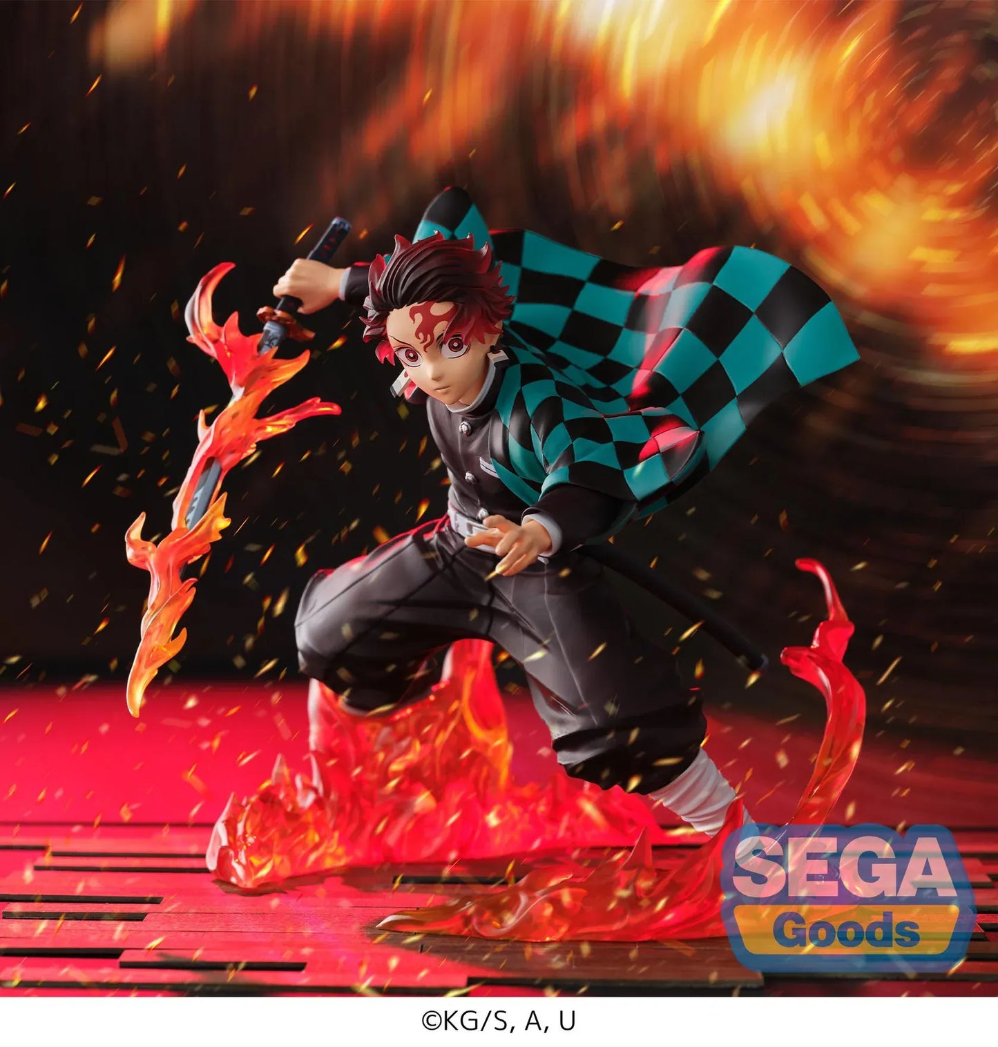 Demon Slayer Kimetsu no Yaiba FiGURiZMa Tanjiro Kamado Transparent World Figure with sword and translucent flame effects