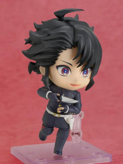Ichi the Witch Nendoroid Ichi figure with black hair, red-and-blue eyes, an oversized dark witch hat, gold-colored buttons, and a white belt.