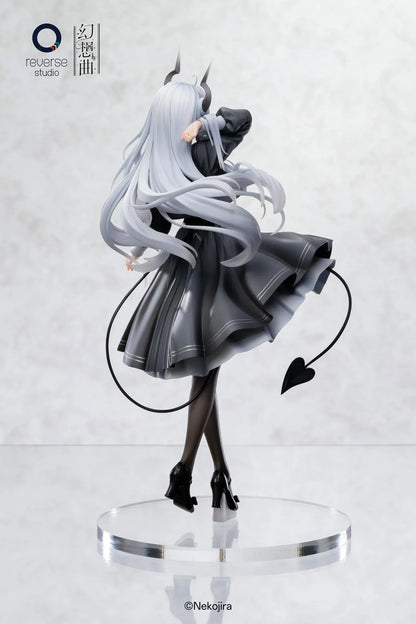 Fantasias Series Thea-chan Apprentice Succubus 1/6 scale figure set featuring two versions with horns tail and silver hair collectible