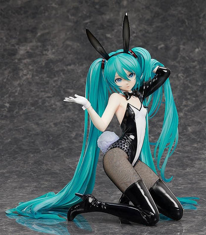 Vocaloid B-Style Hatsune Miku Art by SanMuYYB Bunny Ver. 1/4 Scale Figure Reissue featuring Miku in a black and white bunny outfit with teal twin tails and bunny ears.